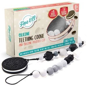 Five and 2: Silicone Teething Cookie Toy w/ Clip